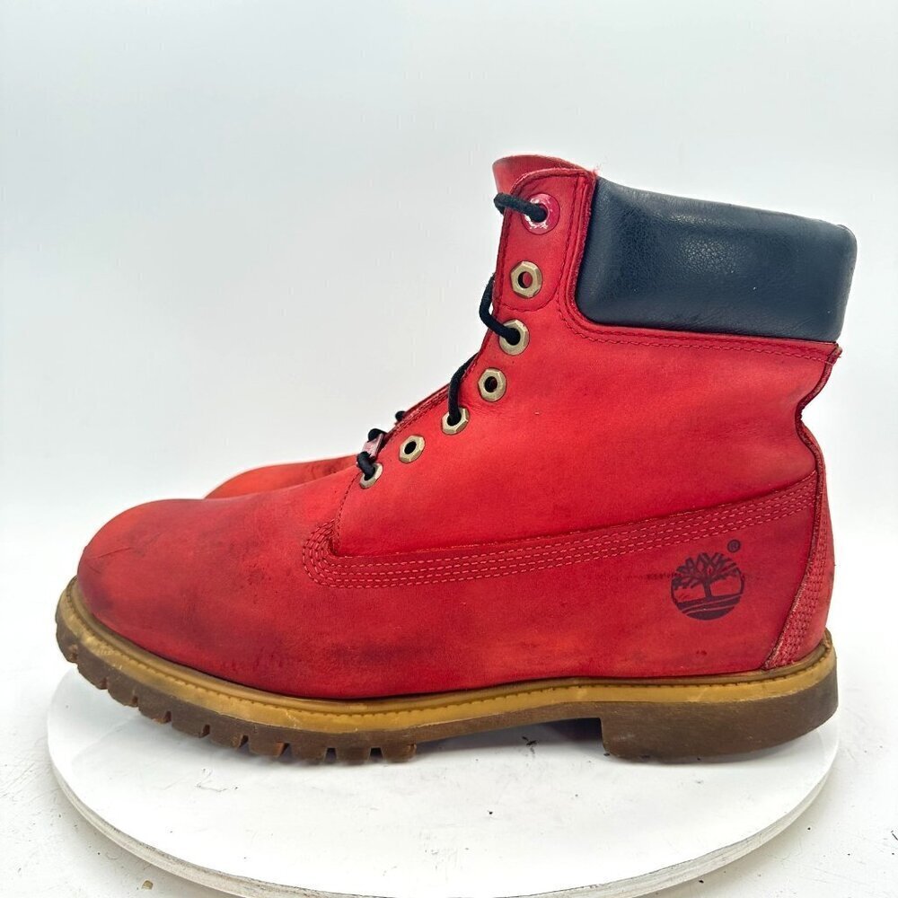 Timberland AF 6'' Inch Premium Men Size 10 M 6942R Red Leather Ankle Combat Boot